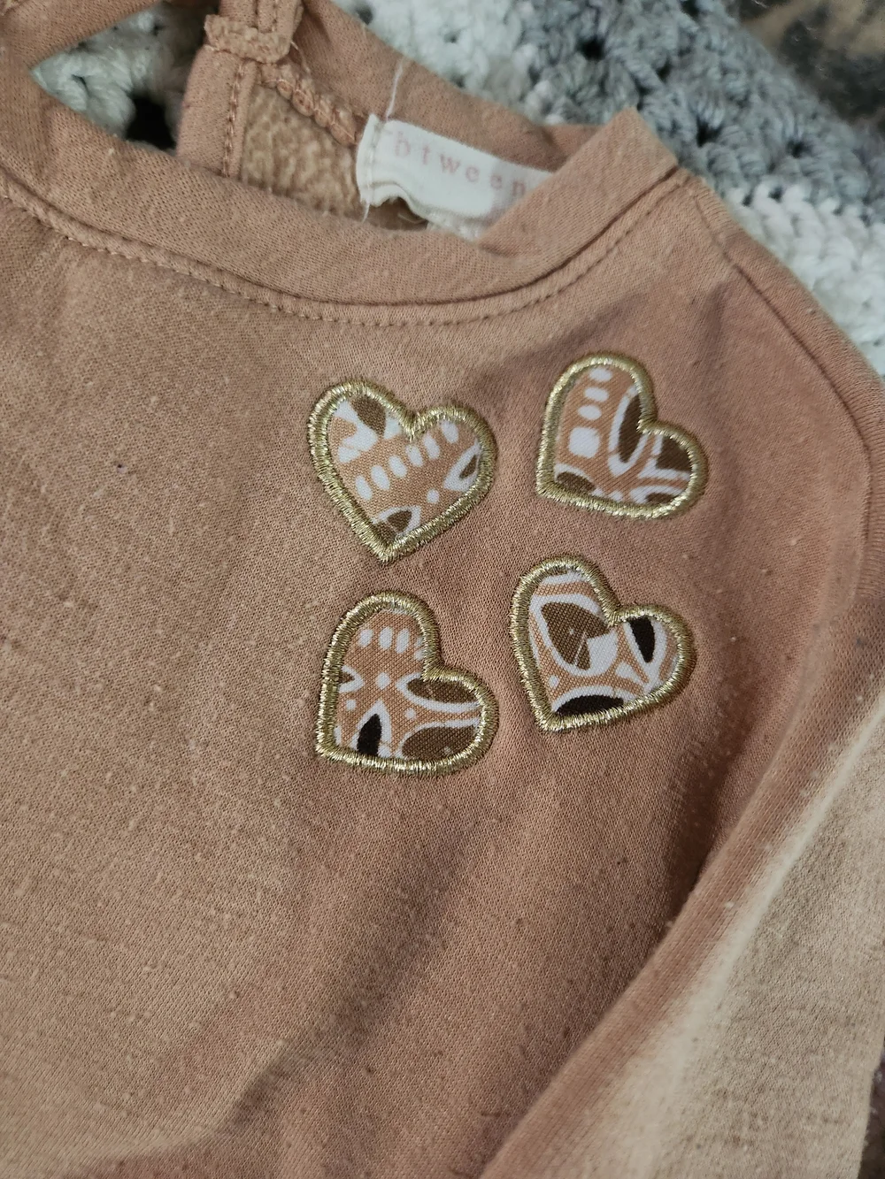 btween Heart Embellished Sweater & Patterned Pants Set - Picture 3 of 5